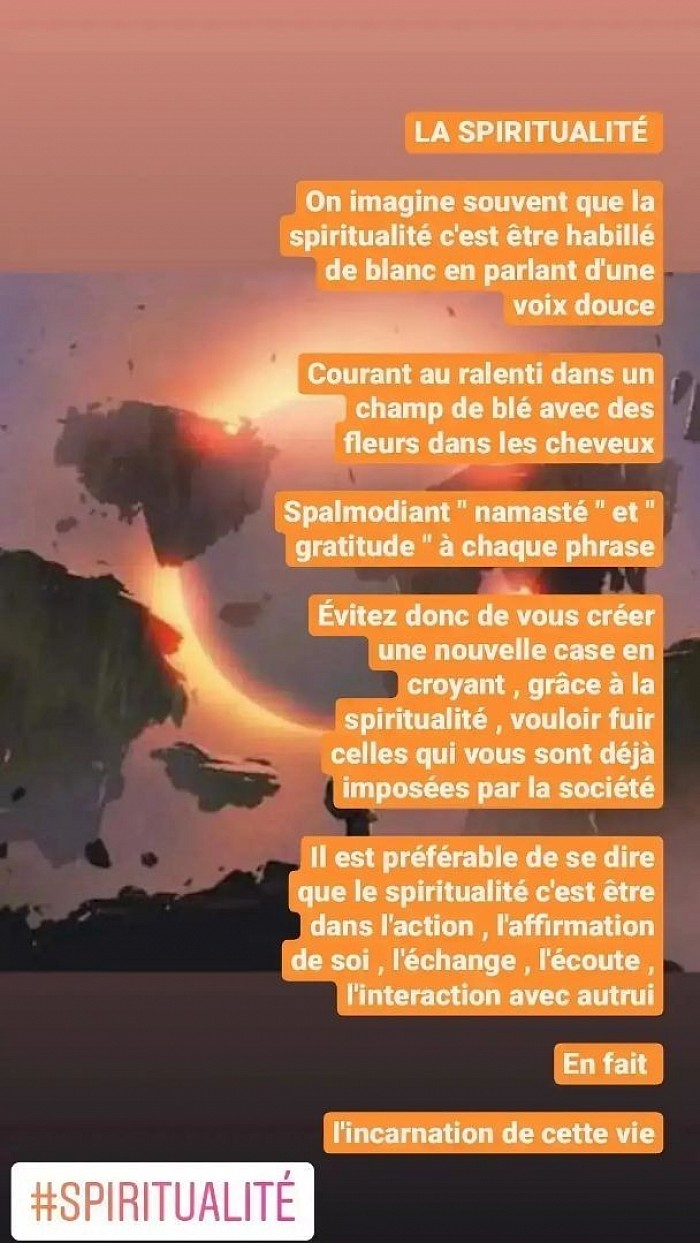 Texte sur la spiritualité